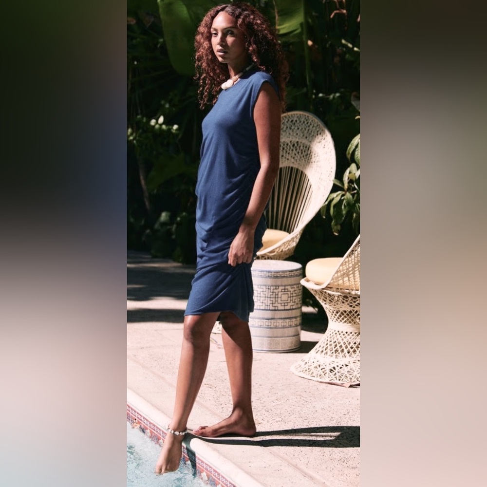 NWT FREE PEOPLE GOOD FEELS DRAPED MIDI DRESS